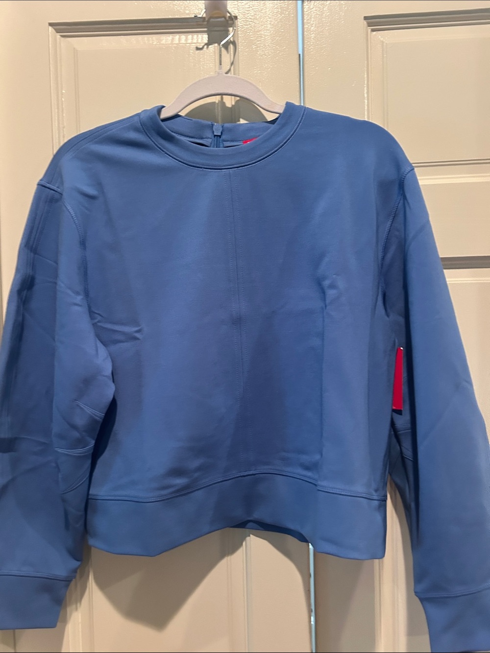 SPANX Blue Long Sleeve Crewneck Top